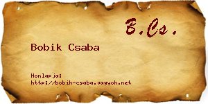 Bobik Csaba névjegykártya