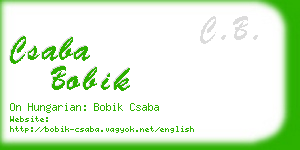 csaba bobik business card
